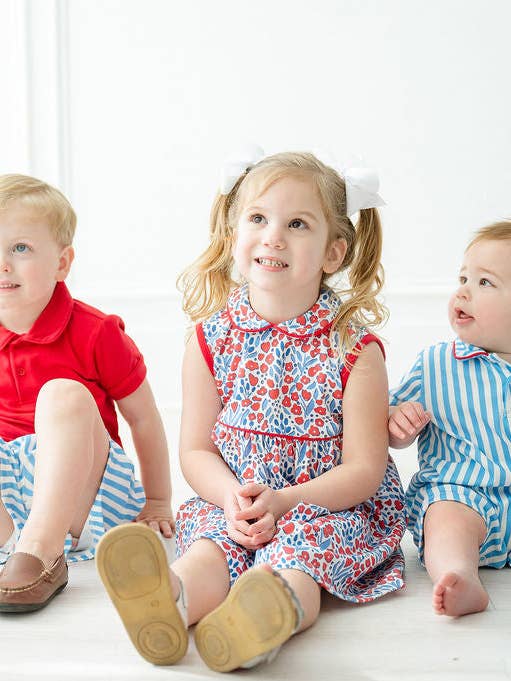 Ruth and Ralph - Wholesale Dress - Kids - Patriotic Floral Pima Libby Dress6