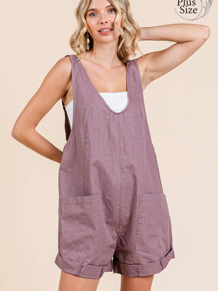 Plus Bohemian Shortalls/Romper, OR51065PL for wholesale by GeeGee x Lovelo