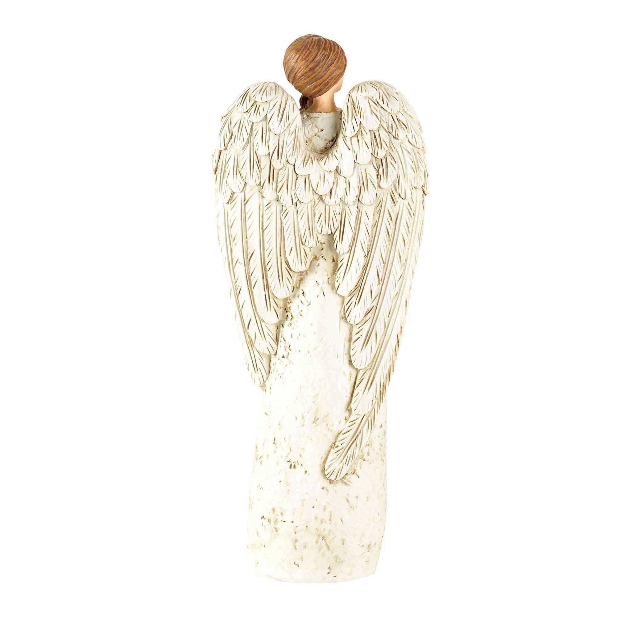 Dicksons - Wholesale Decorative Figurine - Ivory Angel with Cross Decorative Figurine, Resin, 8"H1