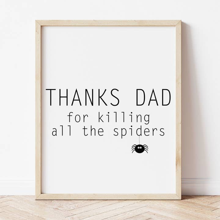 Danke Papa Druck | Papa Spinnendruck | Vatertagsgeschenk | Vater Zitat | Vater drucken | lustiges Vatergeschenk | Geschenk | Wohnkultur | Papa Bürokunst für den Großhandel von SnaptureThis