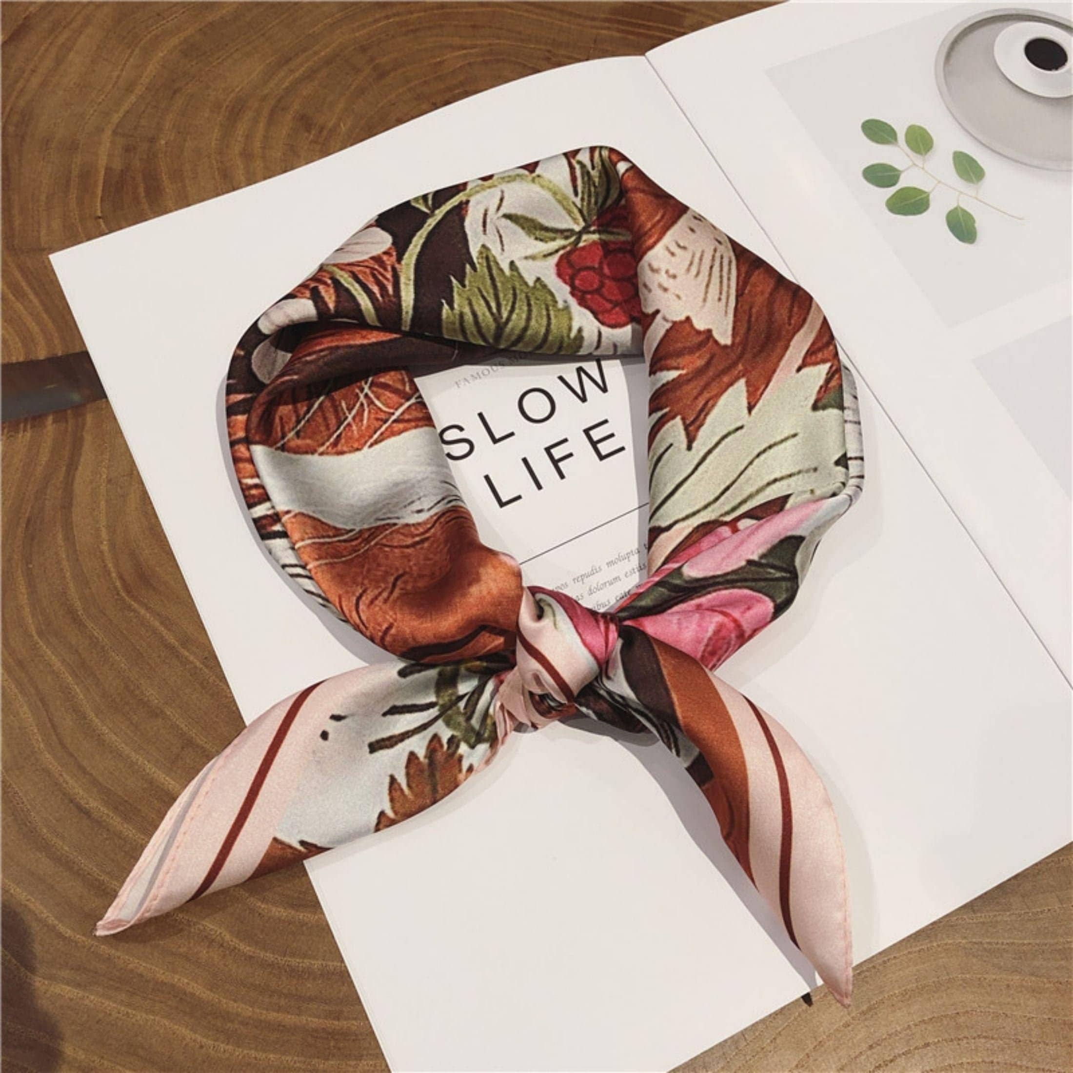 SueSilkHK - Wholesale Scarf - Women's - Fox print scarf/100% Vegan Silk Scarf/Silk head scarf/55*55cm/Silk hair scarf/Silk neck scarf/Silk bandana/Bag Accessory/Gift for her2