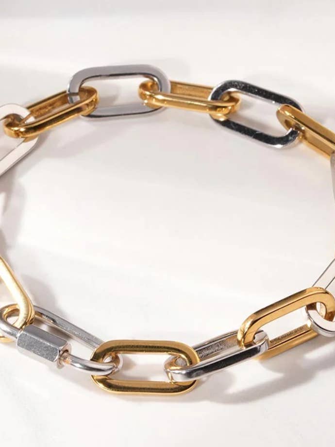 Relier Carabiner BI Colour Link Bracelet Waterproof   for wholesale by HoopLa