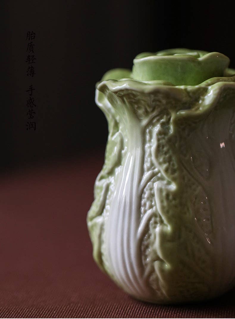 Gohobi （We cover U.S. import duties） – wholesale Tea pot – Gohobi Ceramic Cabbage Tea Container8