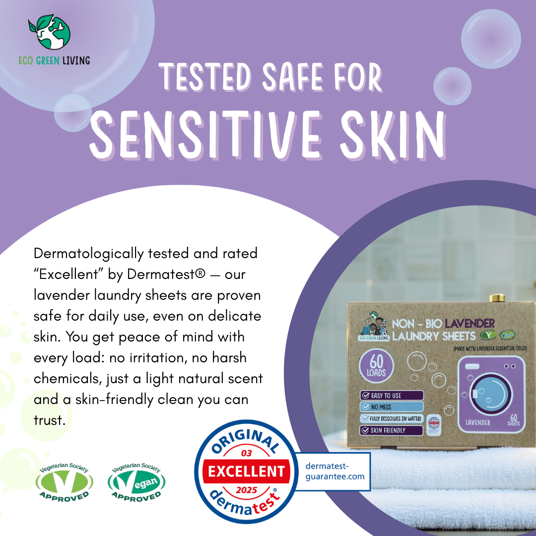 Eco Green Living - Wholesale Laundry Detergent Powder/Pods - Non-Bio Laundry Detergent Sheets x 60 (Lavender)3