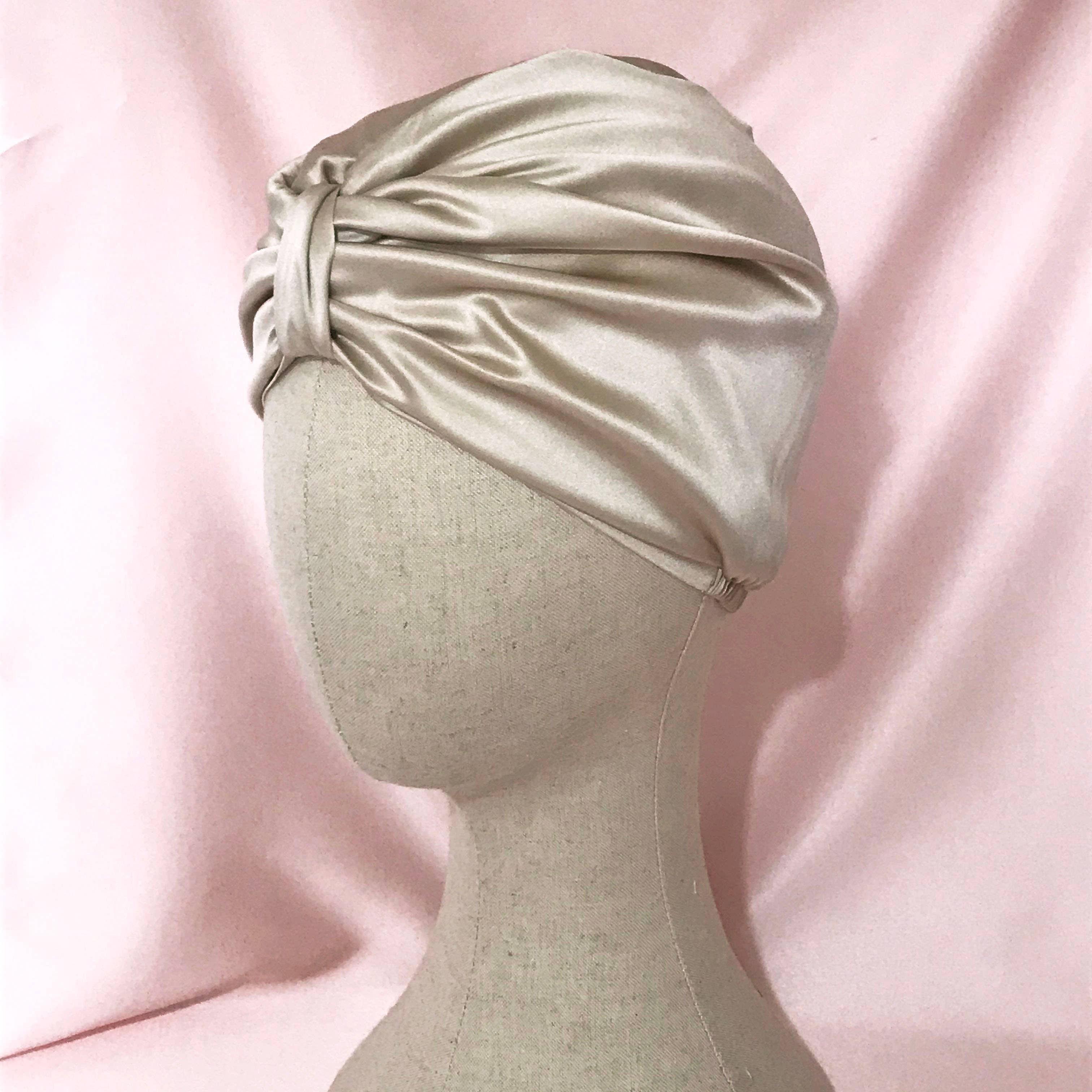 Mille Saisons - Wholesale Sleep Cap / Bonnet - Women's - Champagne Mulberry Silk Sleep Cap Fully Lined- 10 colours2