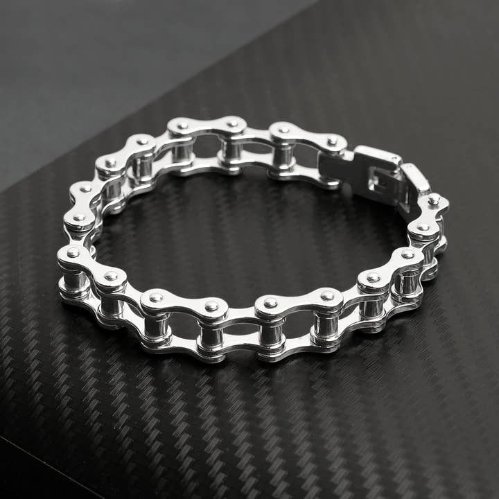 Stainless Steel Bike Chain Bracelet for wholesale by WJW