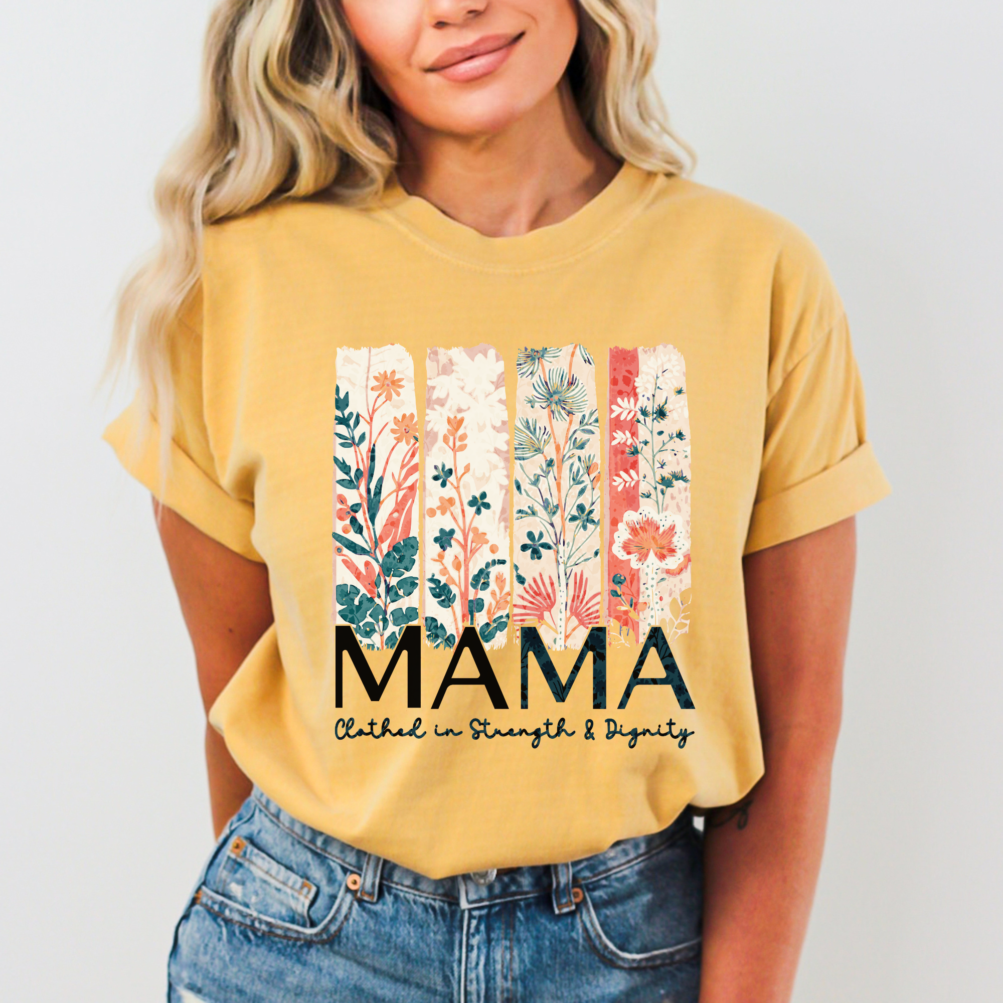 Scripted Pearl - Wholesale Screen Printed T-Shirt - Women's - Proverbs 31 Mama Comfort Color Christian Mother's Day Tshirt19