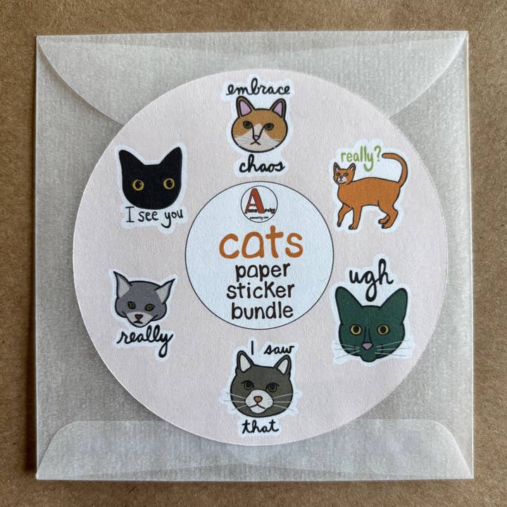 Lot d'autocollants de chats pour la vente par AnneArchy