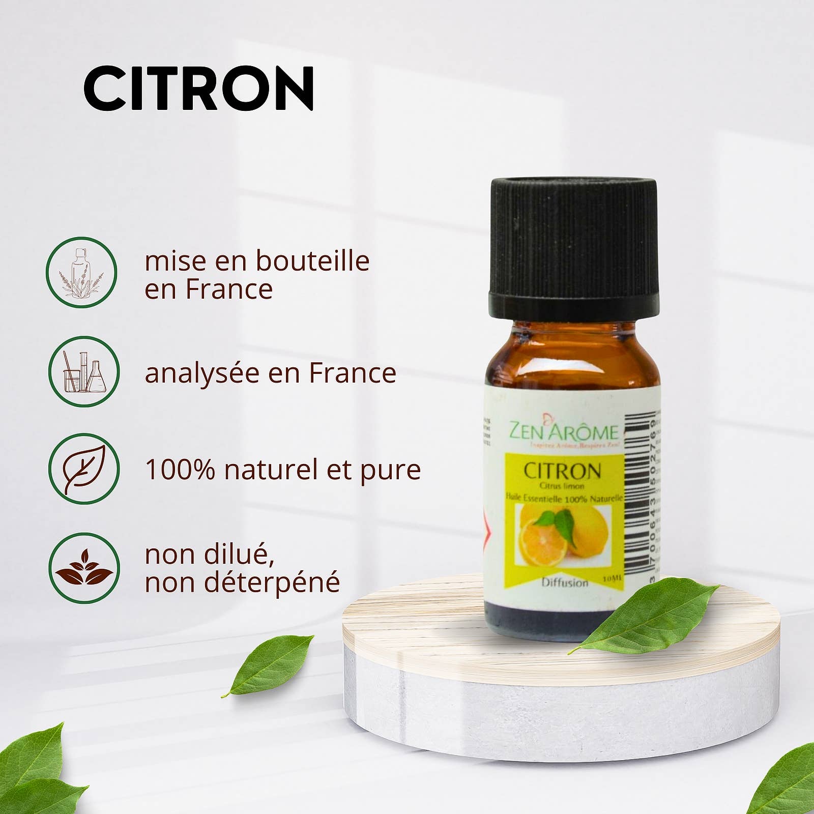Zen'Arôme - Wholesale Essential Oil - Lemon Essential Oil - 100% Natural - 10ml1
