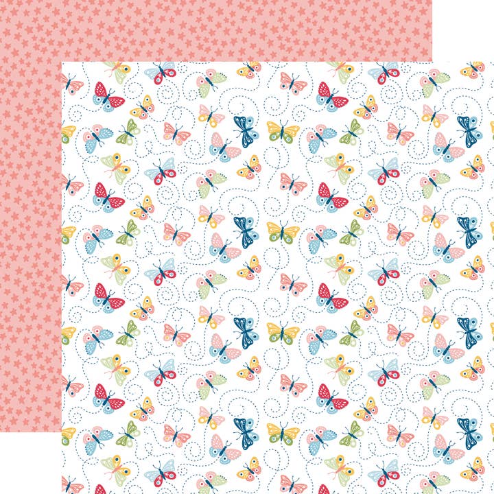 Papier à motifs Papillons Meilleure Vie 12x12 pour la vente par Echo Park Paper Co.