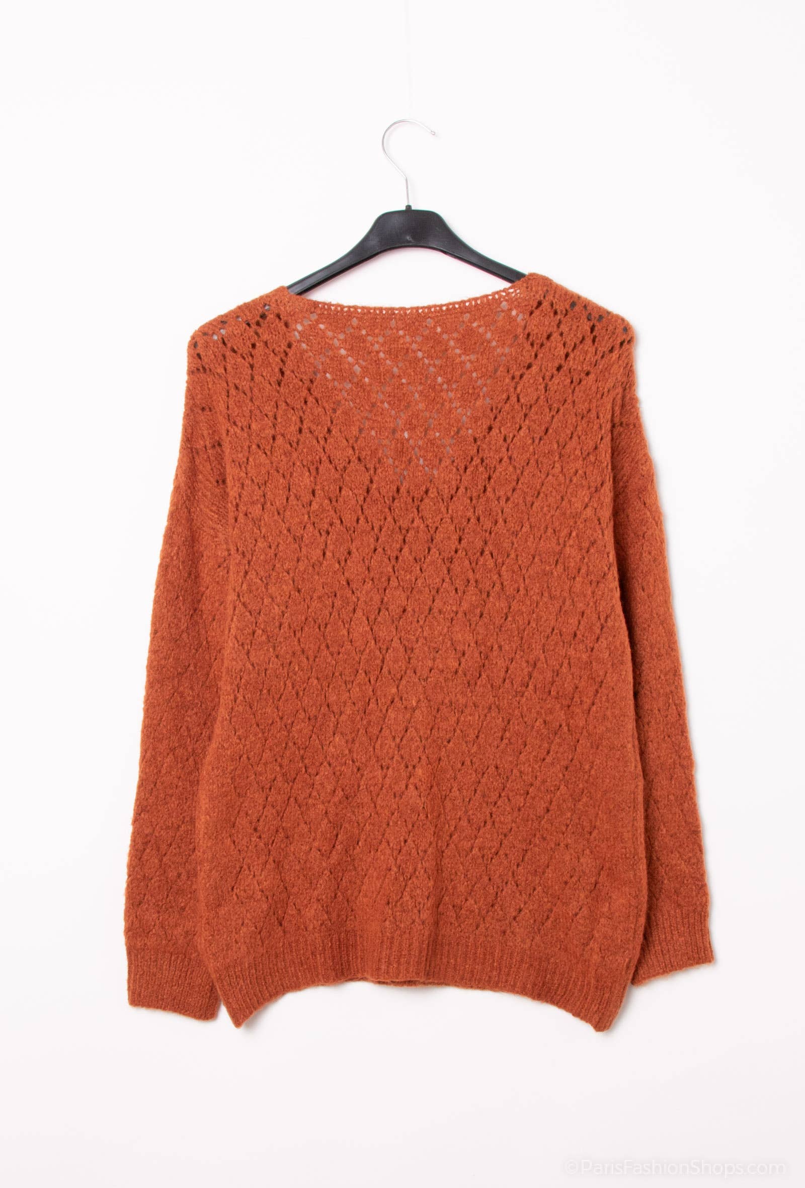 Pépouz' Paris - Vente Pull en maille – femme - Pull en mohair ajourée motif losange PP250513