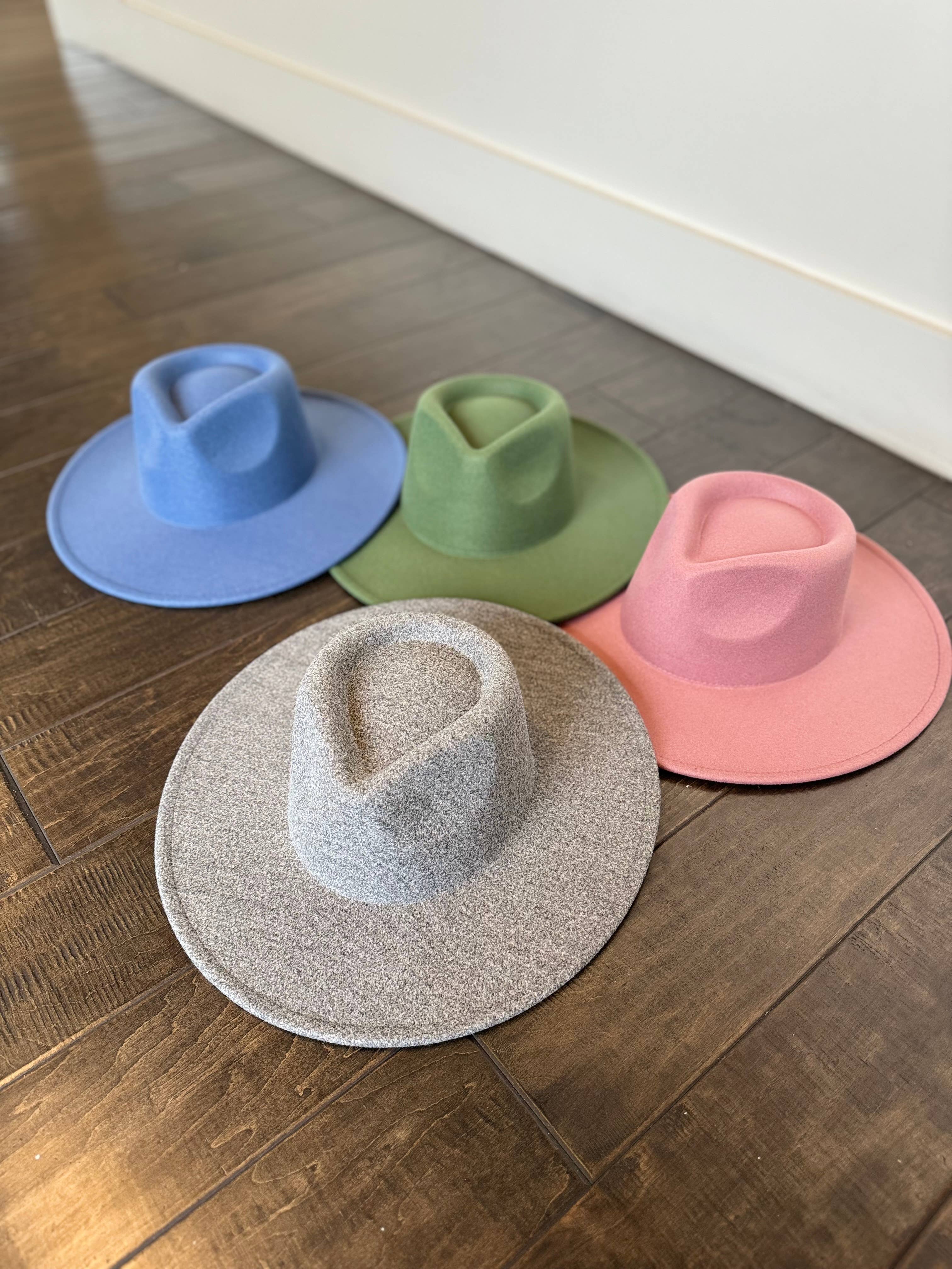 Love and Thyme – wholesale Fedora – Women’s – ALL COLOR RESTOCK , Vegan Felt wide Brim Rancher Hat17