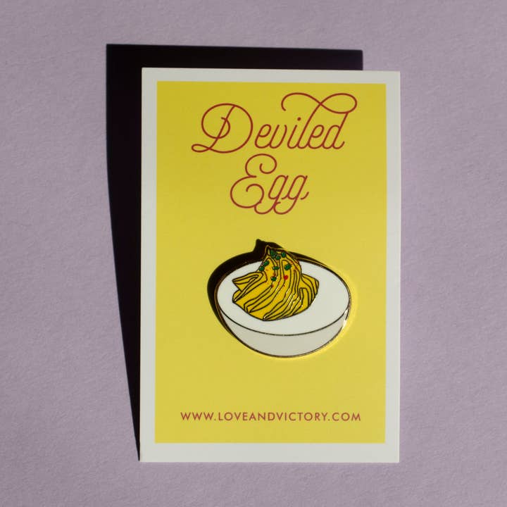 Deviled Egg Pin for wholesale by Love & Victory