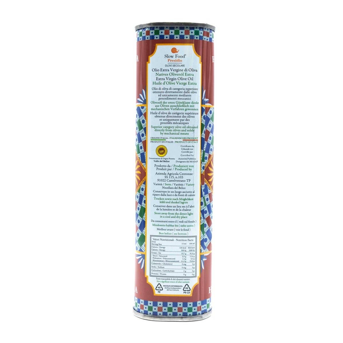 Ciao Imports - Wholesale Olive Oil - Centonze, 'Case di Latomie' D.O.P. Valle del Belice, Extra Virgin Olive Oil, Iconic Tin (500ml/16.9 fl oz)3