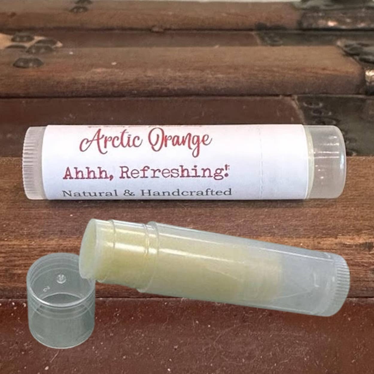 Wild Herb Soap Co - Vendita all'ingrosso Burro di cacao - Balsamo per labbra idratante naturale all'arancia artica + burro di mango1