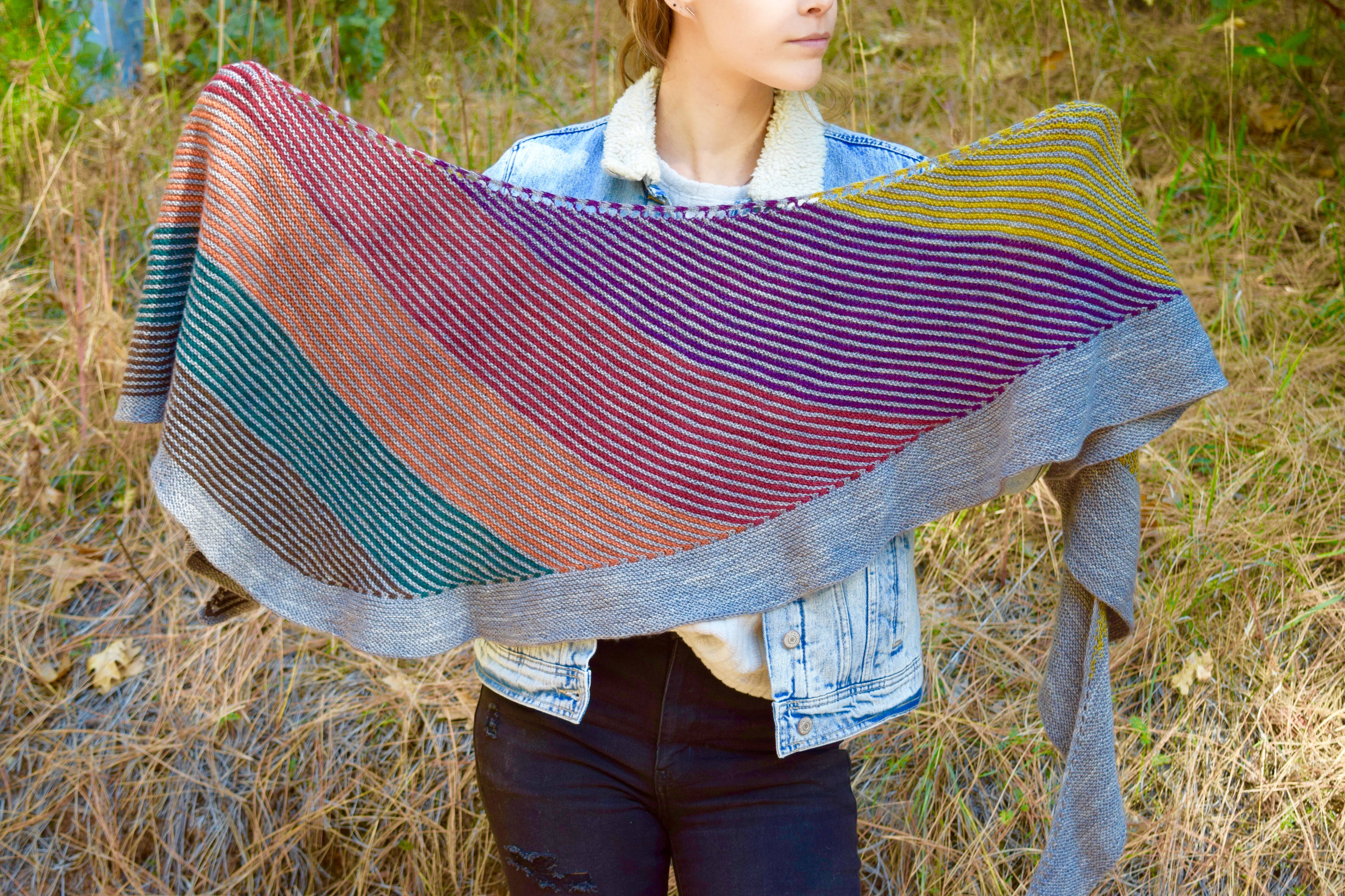 All Knit Up Designs - Wholesale Knitting/Crochet Supplies - Color Riot 2.0 Shawl Knitting Paper Pattern