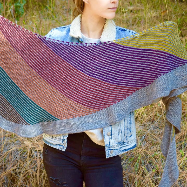 All Knit Up Designs - Wholesale Knitting/Crochet Supplies - Color Riot 2.0 Shawl Knitting Paper Pattern0