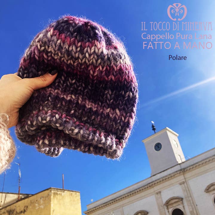 Hat in pure Polar wool - Handmade for wholesale by Il Tocco di Minerva