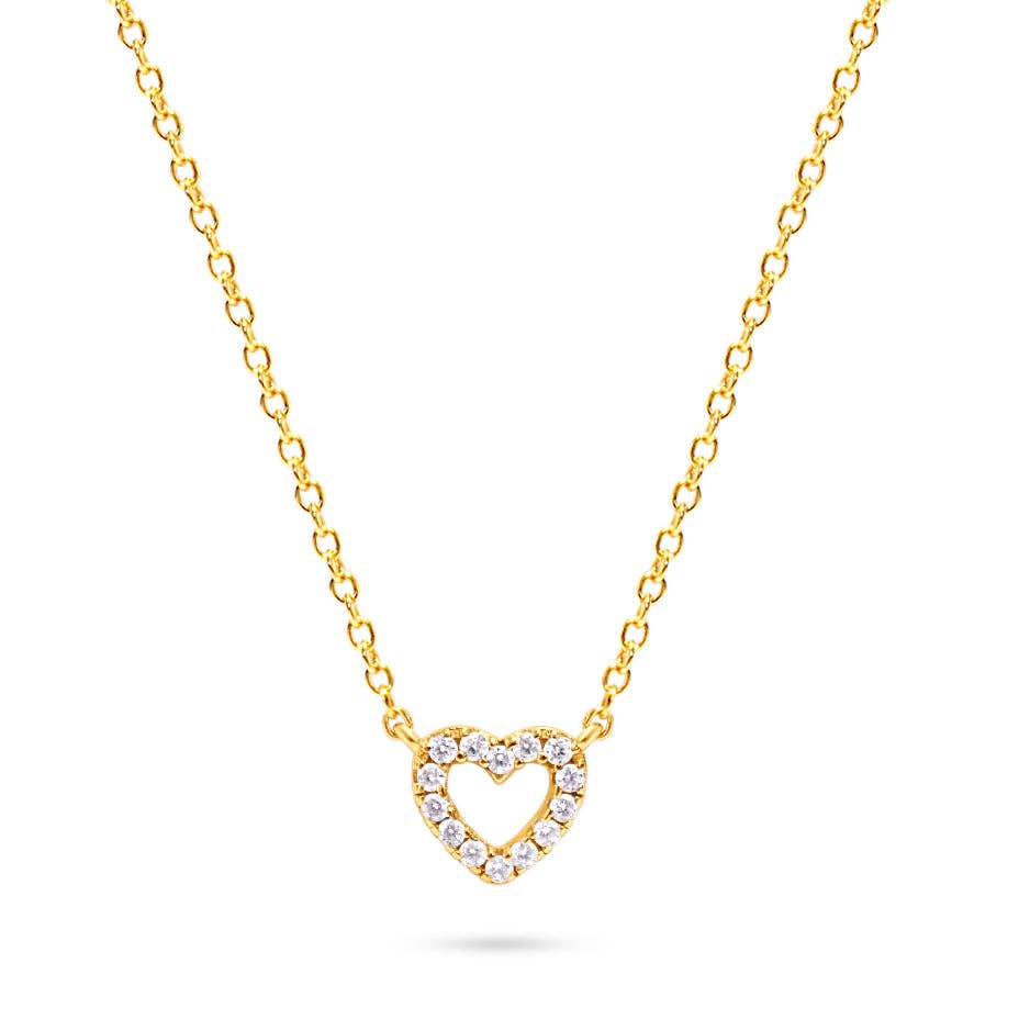 Chloe + Lois - Wholesale Pendant/Charm Necklace - Mini Pave Heart Necklace1