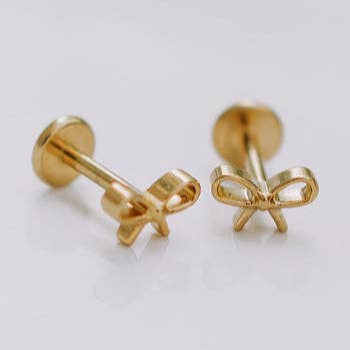 Bow Flat Back Studs for wholesale by Mauve Jewelry Co.