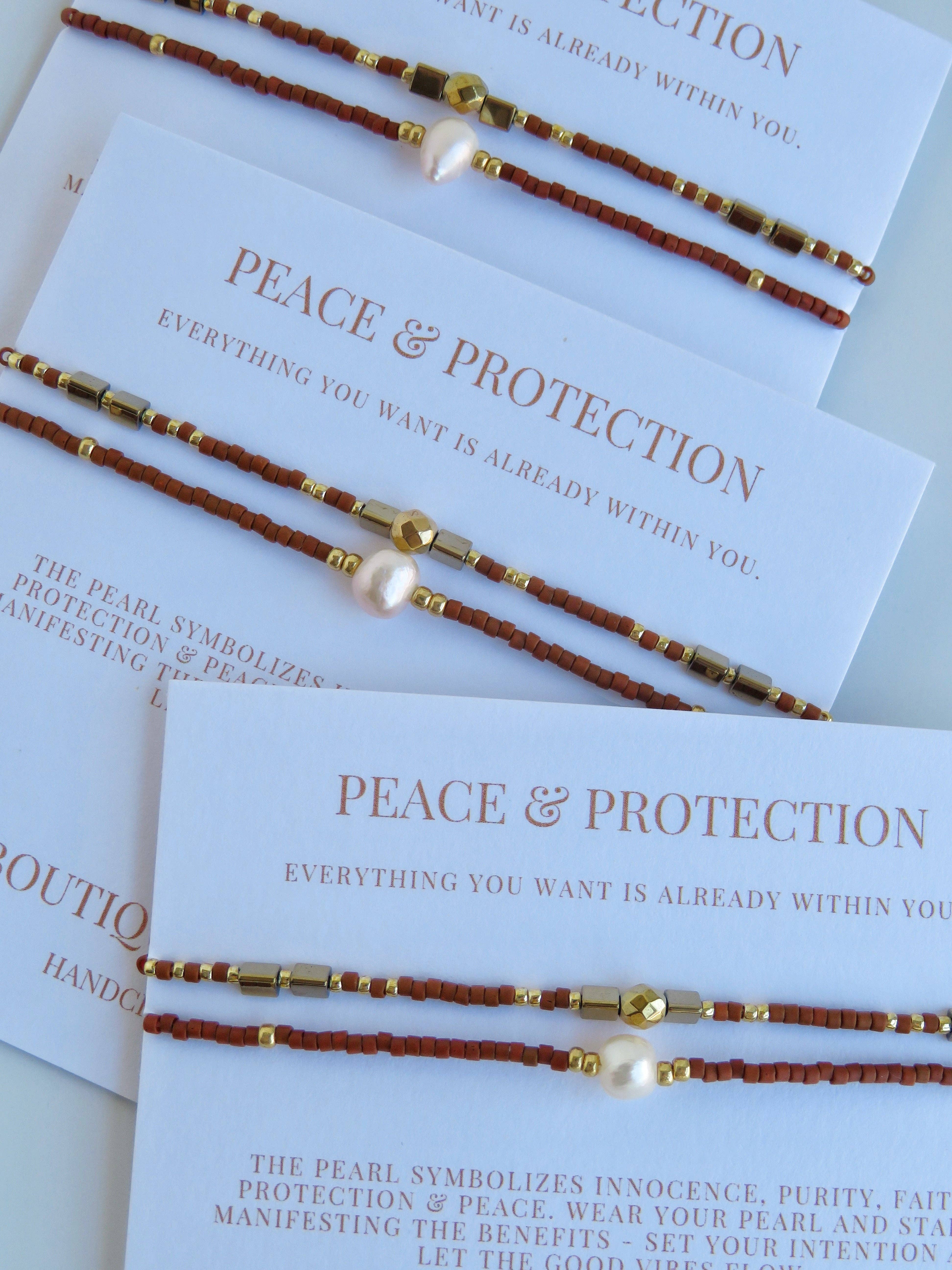 Boutique Suarez Co. - Wholesale Jewelry Set - Peace & Protection - Pearl Bracelet Stacks8