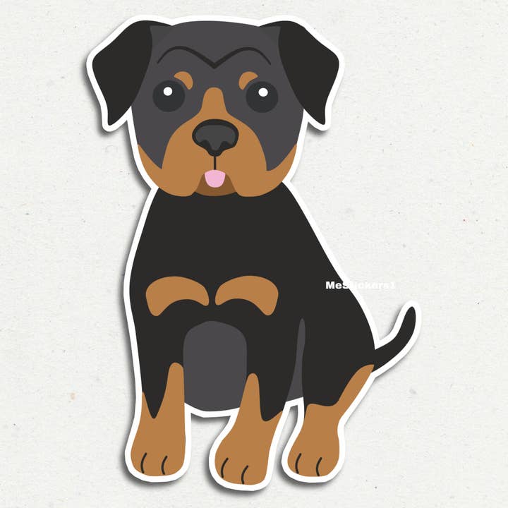 Autocollants Rottweiler pour chiens - Autocollants mignons pour chiots - Cadeau pour maman chien pour la vente par Me Stickers