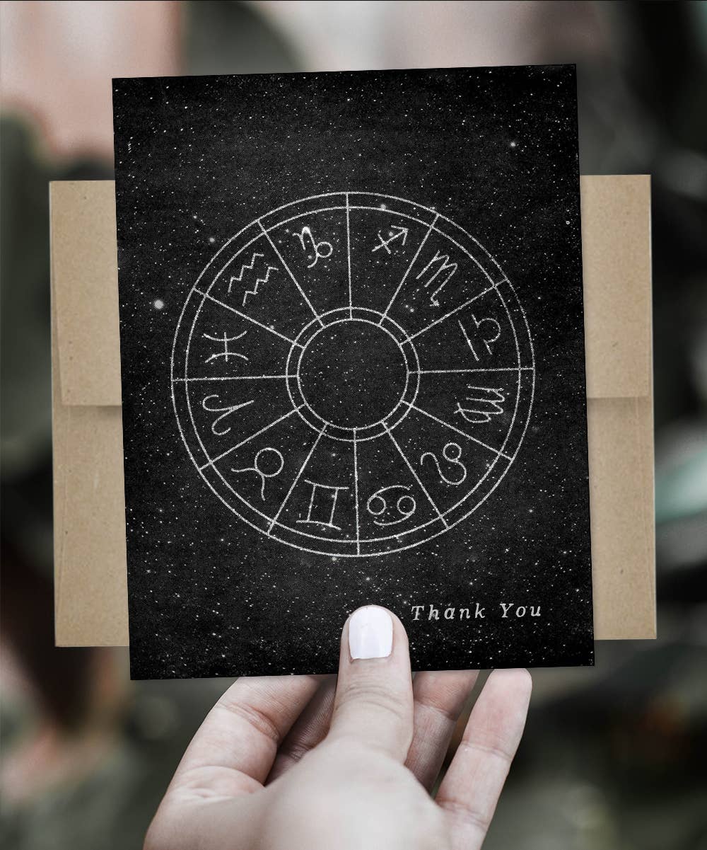 The Galek Sea - Wholesale Thank You Card - Thank You Horoscope Wheel Card2