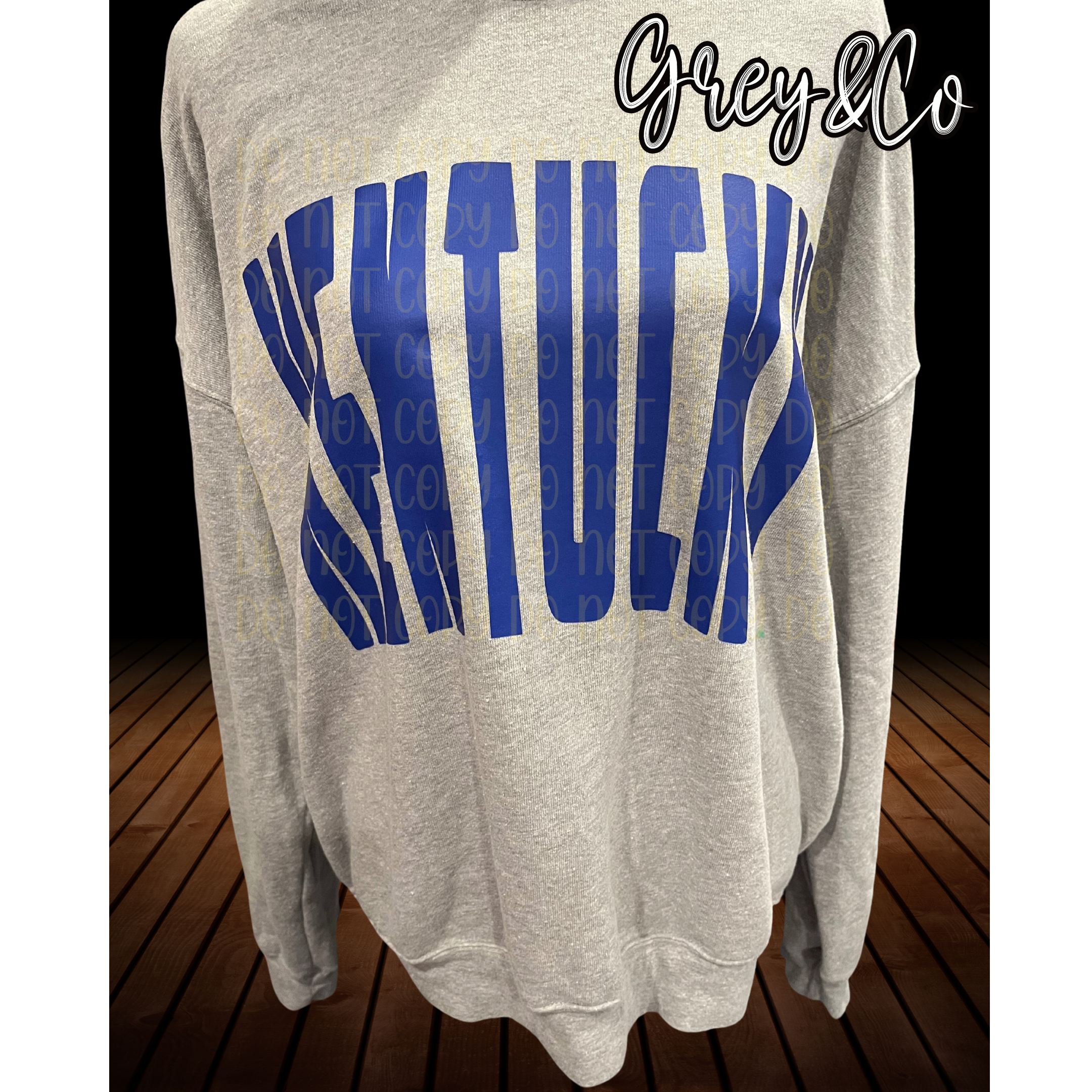 Grey&Co - Wholesale Graphic Sweatshirt - Women's - Kentucky Oversized Drop Shoulder Sweater1