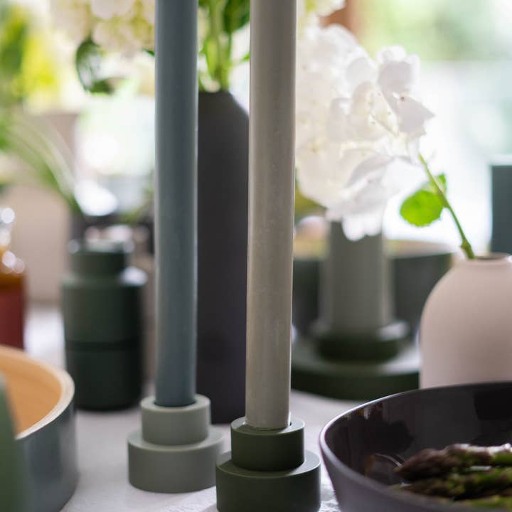 porter green | style + sustainability - Wholesale Tapered candle/candlestick - Sage + Olive |Escc Dinner Candle|Soy-blend Unscented Candles10