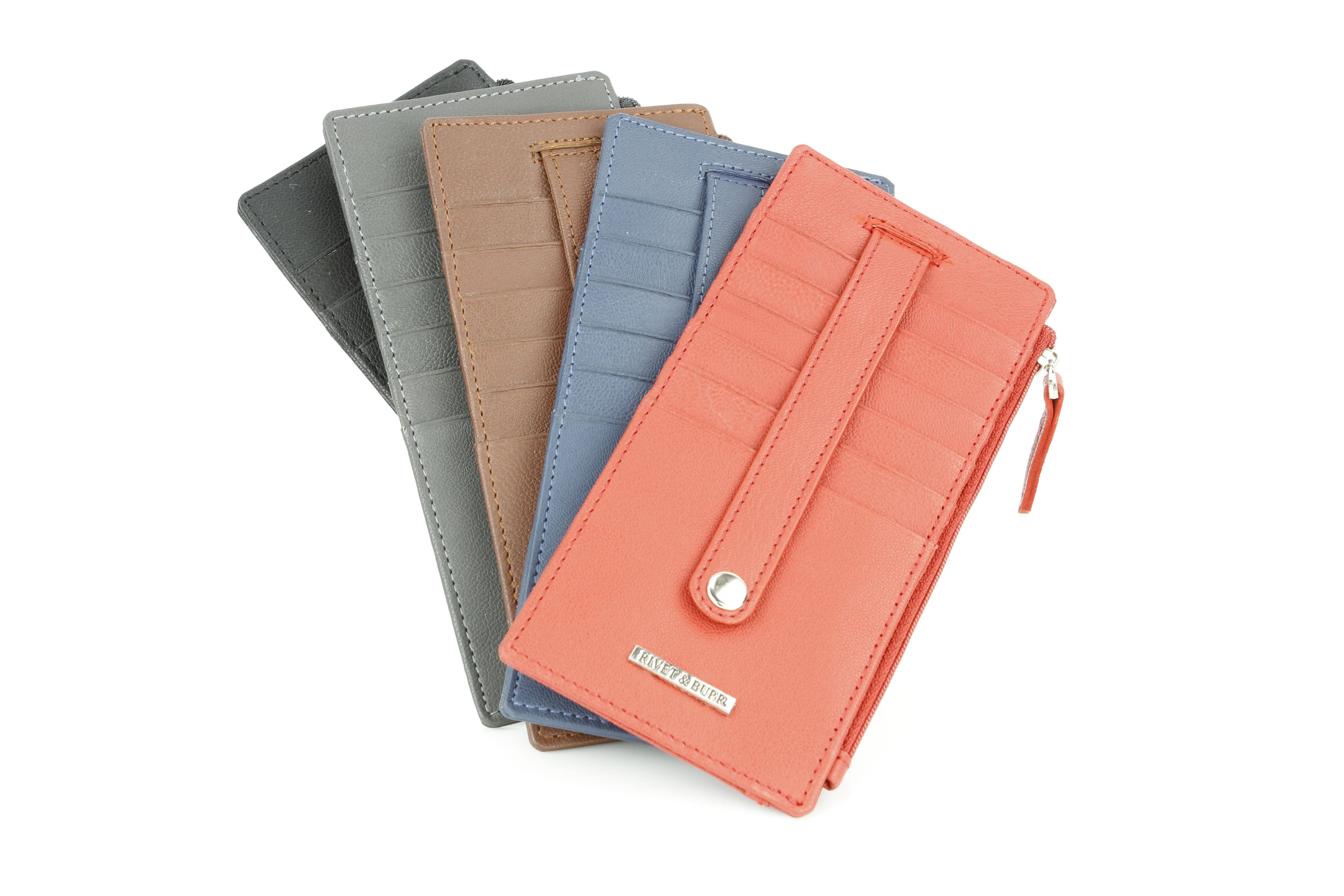 Leather Impressions Inc – Großhandel Kartenetui – Damen – Lange Lederkartenbörse mit Druckknopfverschluss RB LW 21 100323