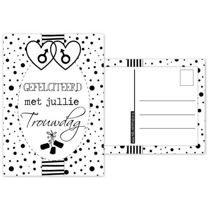 Cartão A6 casamento 2 homens por atacado de Marlijnpoppendijn