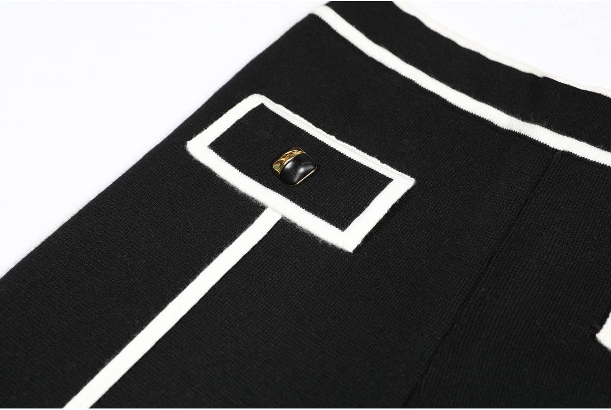 Productseeker – wholesale Top & pants set (NOT Loungewear) – Women's – SET91Y Chic Tweed Knit Cardigan Jacket & Trimmed Pants Set8