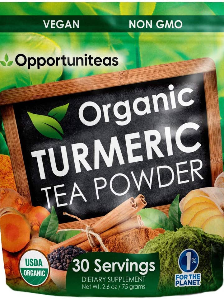Organic Turmeric Tea Powder - Vegan & Non-GMO - 30 Servings for wholesale by Opportuniteas