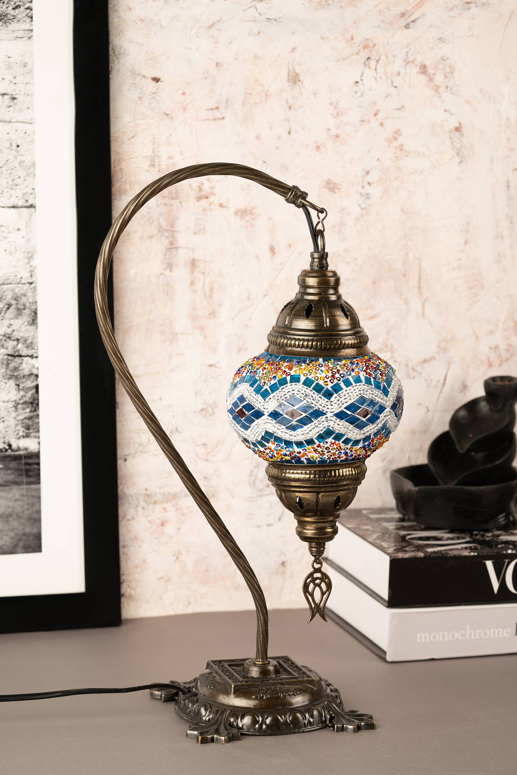 KAFTHAN - Wholesale Accent/Desk Lamp - Swan Neck Mosaic Lamps | Christmas & Holiday Decor Lighting17