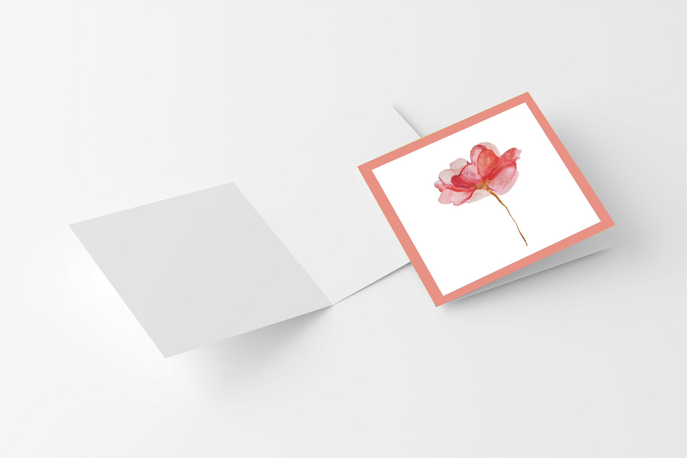 Laura Pomarius - Wholesale Sympathy Card - Watercolour Flower - Greeting Card2