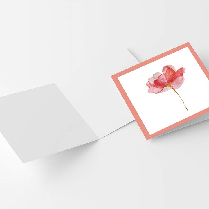 Laura Pomarius - Wholesale Sympathy Card - Watercolour Flower - Greeting Card2