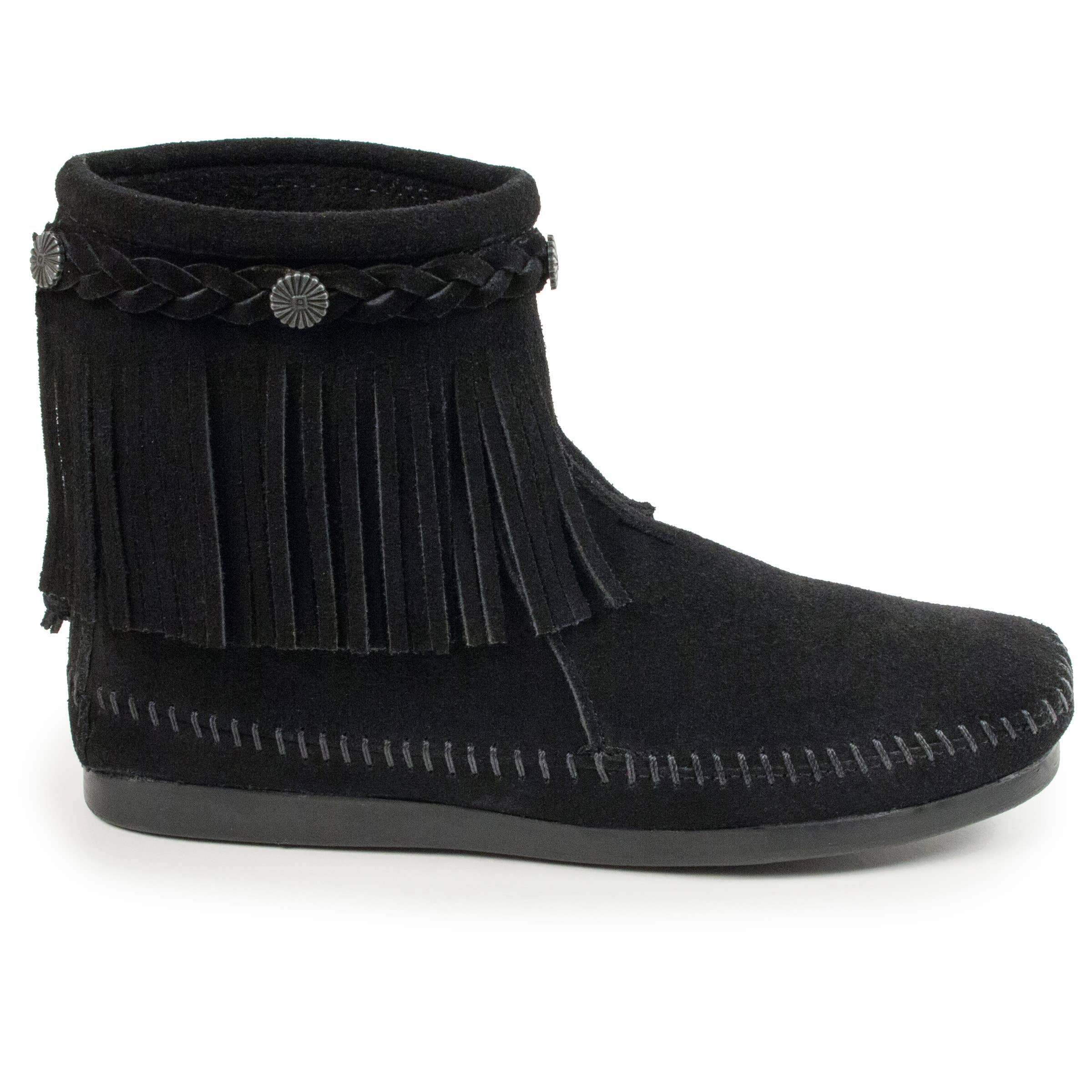 Minnetonka - Wholesale Booties - Women's - Women's Suede Fringe High Top Back Zip Ankle Boot Bootie10