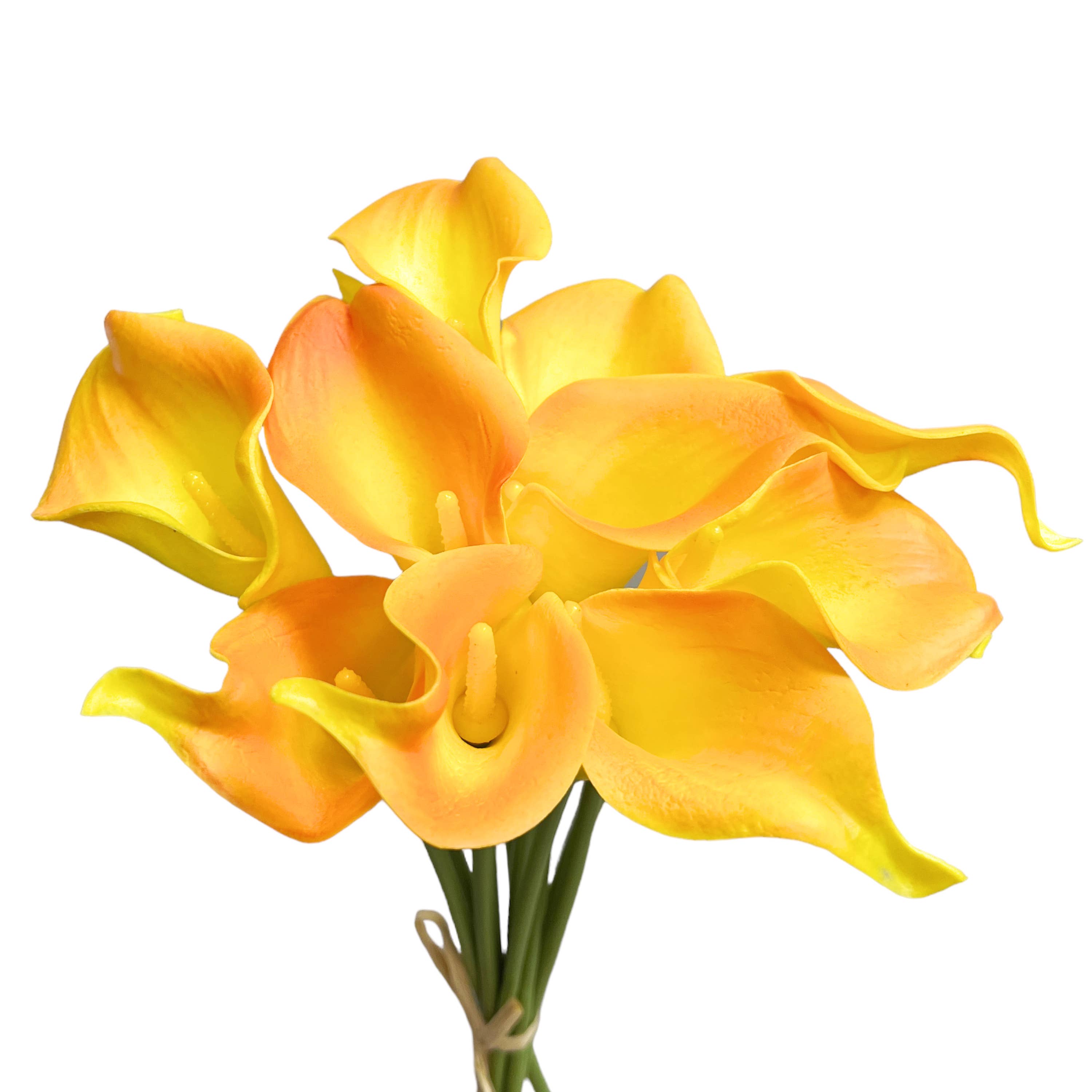 Sun Decorer - Venta al por mayor Flores artificiales - Tallo de flores artificiales de lirio de cala (paquete de 10)8