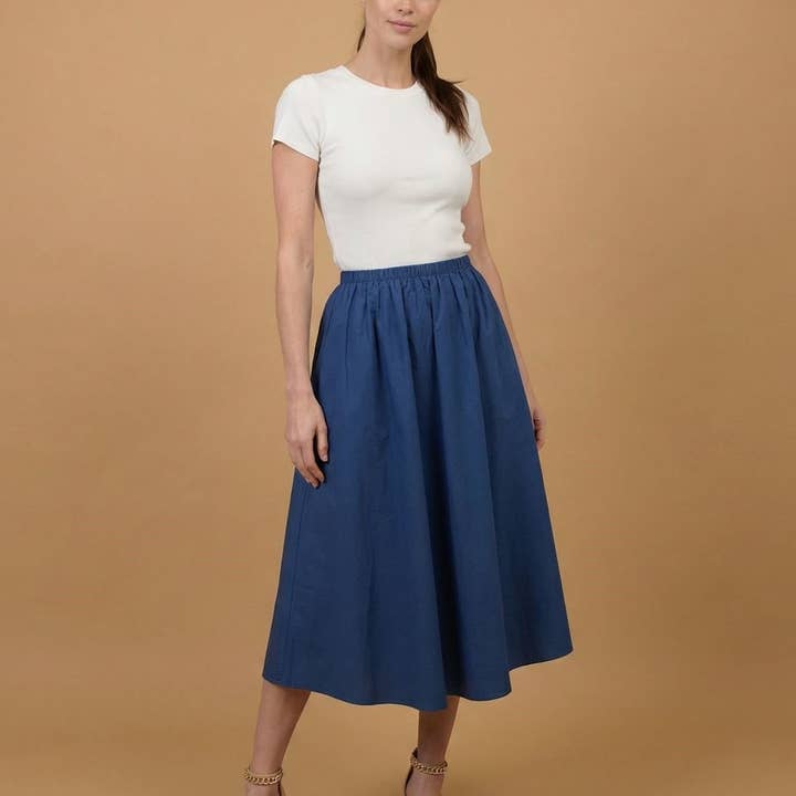 Bomuldsskjørt med elastisk talje – DB2308 for engroshandel hos Cecile Wang