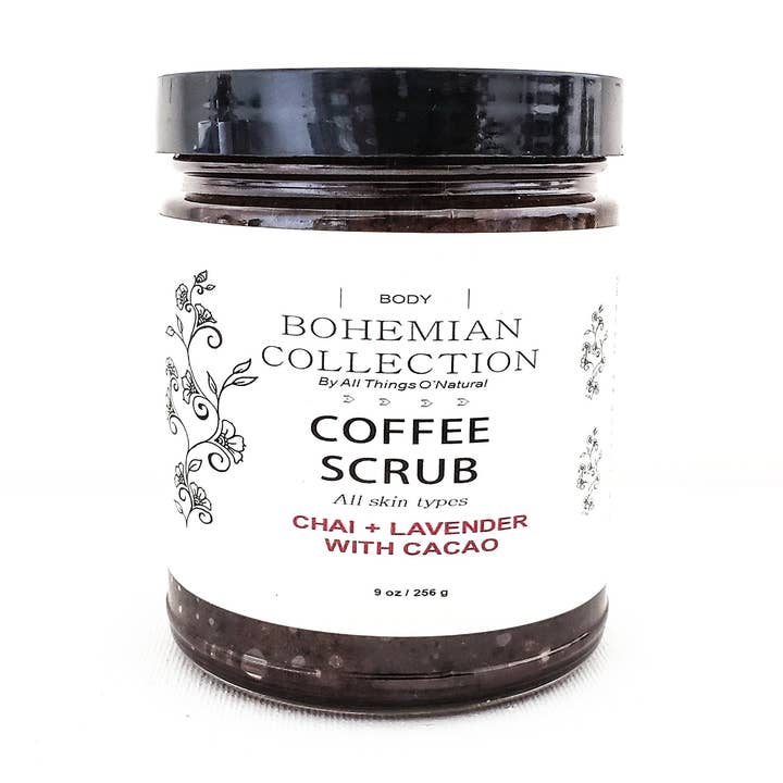 EXFOLIANT AU SUCRE CAFÉ CHAI LAVANDE pour la vente par Natty Naturals