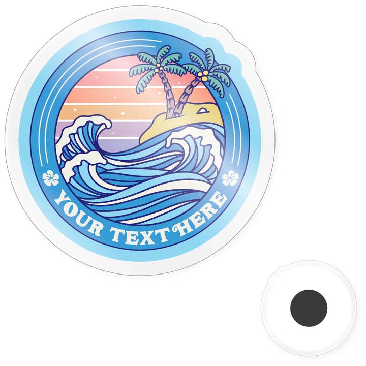 Magnet - Palm Tree Waves for wholesale by Morris Magnets