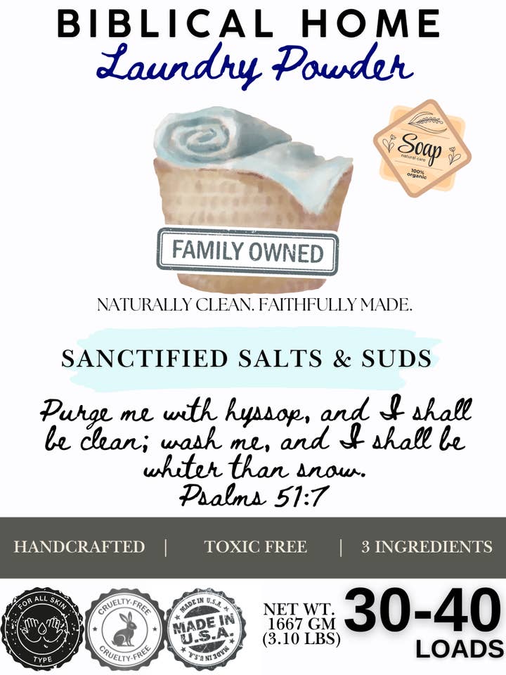 Sanctified Salts & Suds (3 Ingredients) for wholesale by Biblical Home
