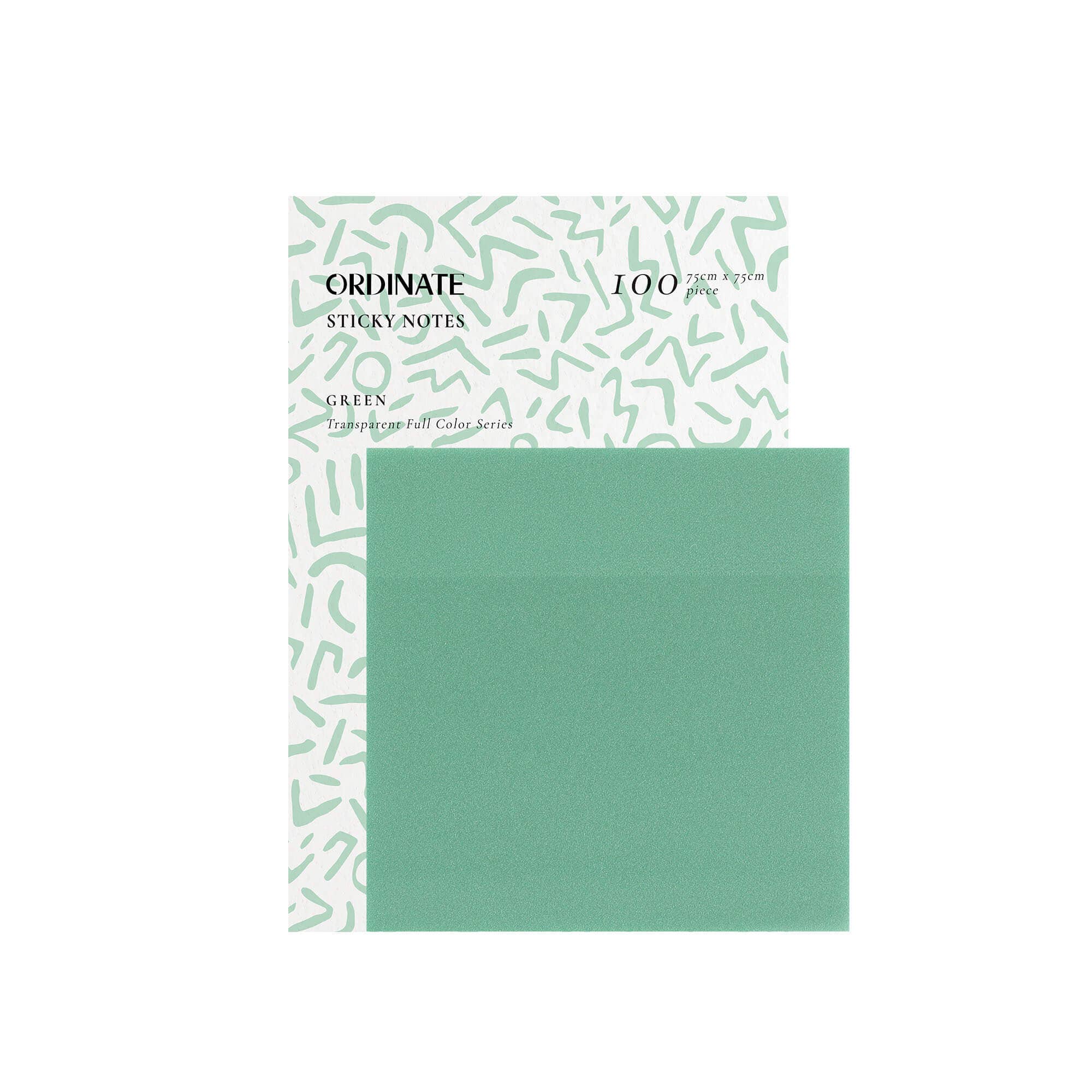 Ordinate - Vente Notes autocollantes/post-it - Vert | Notes adhésives transparentes | 75cm x 75cm1