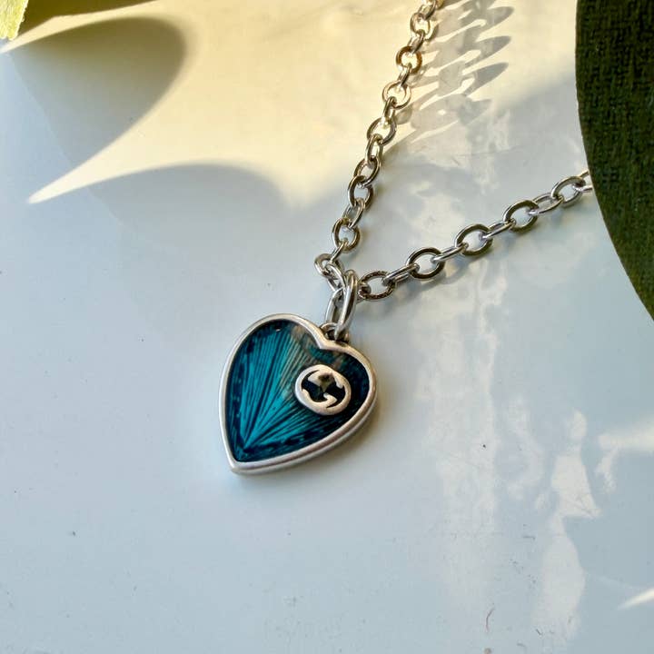 El & Gray Design - Wholesale Pendant/Charm Necklace - Upcycled Designer Small Heart Pendant Necklace #106 - Adjustable Chain4