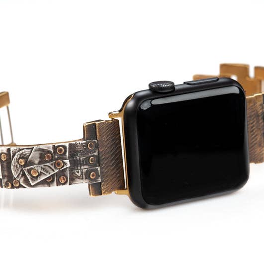 Bracelet Golan pour Apple Watch en argent - Étroit pour la vente par Watchcraft