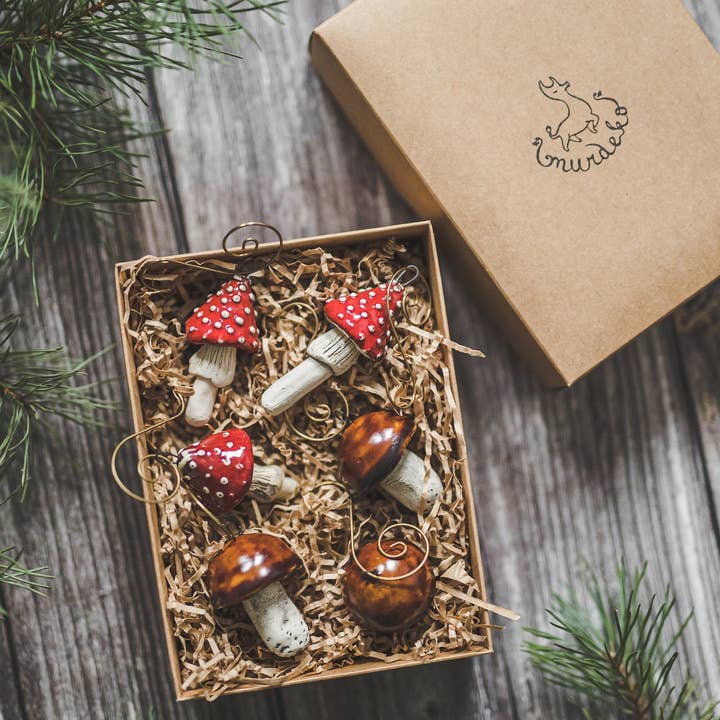 DanutÄ— MurauskienÄ— - Wholesale Ornament Set - Amanita and boletus mushrooms0