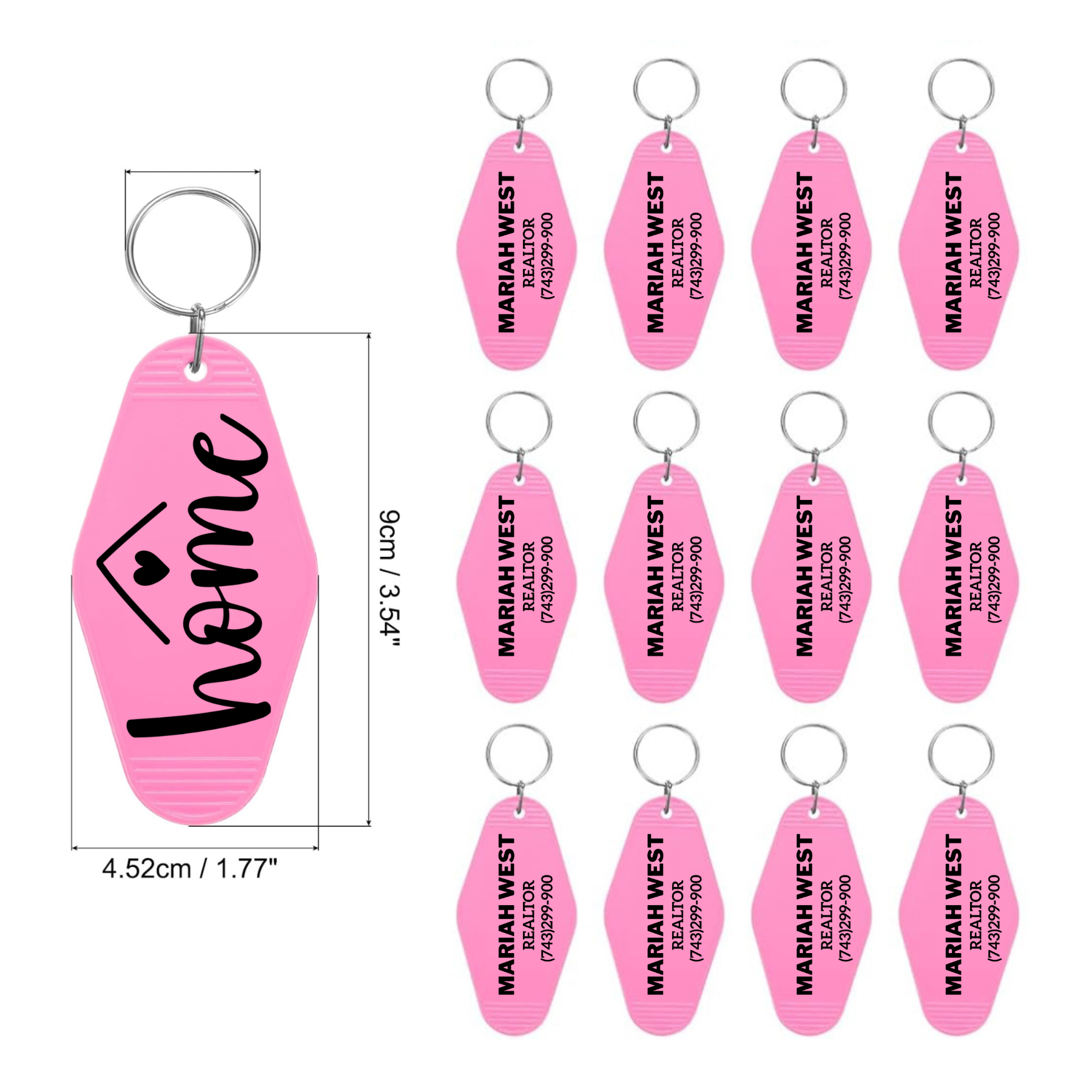 Unknown Designs - Wholesale Keychain - Unisex - Custom Realtor Keychains – 40pc Closing Gift Pack - Branding1