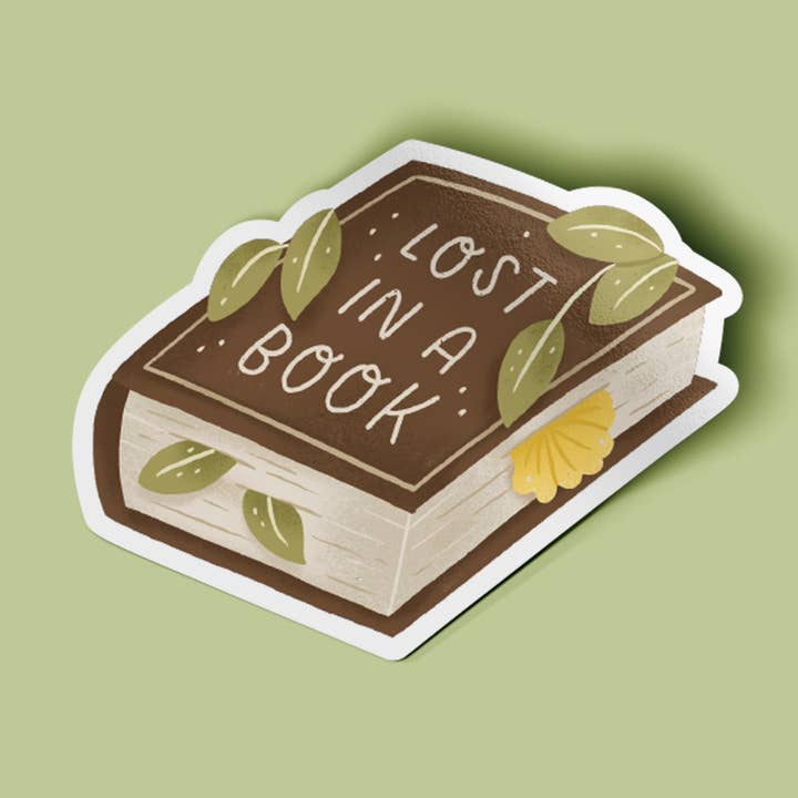 Pegatina de vinilo Lost in a Book para venta al por mayor de Occasionalish