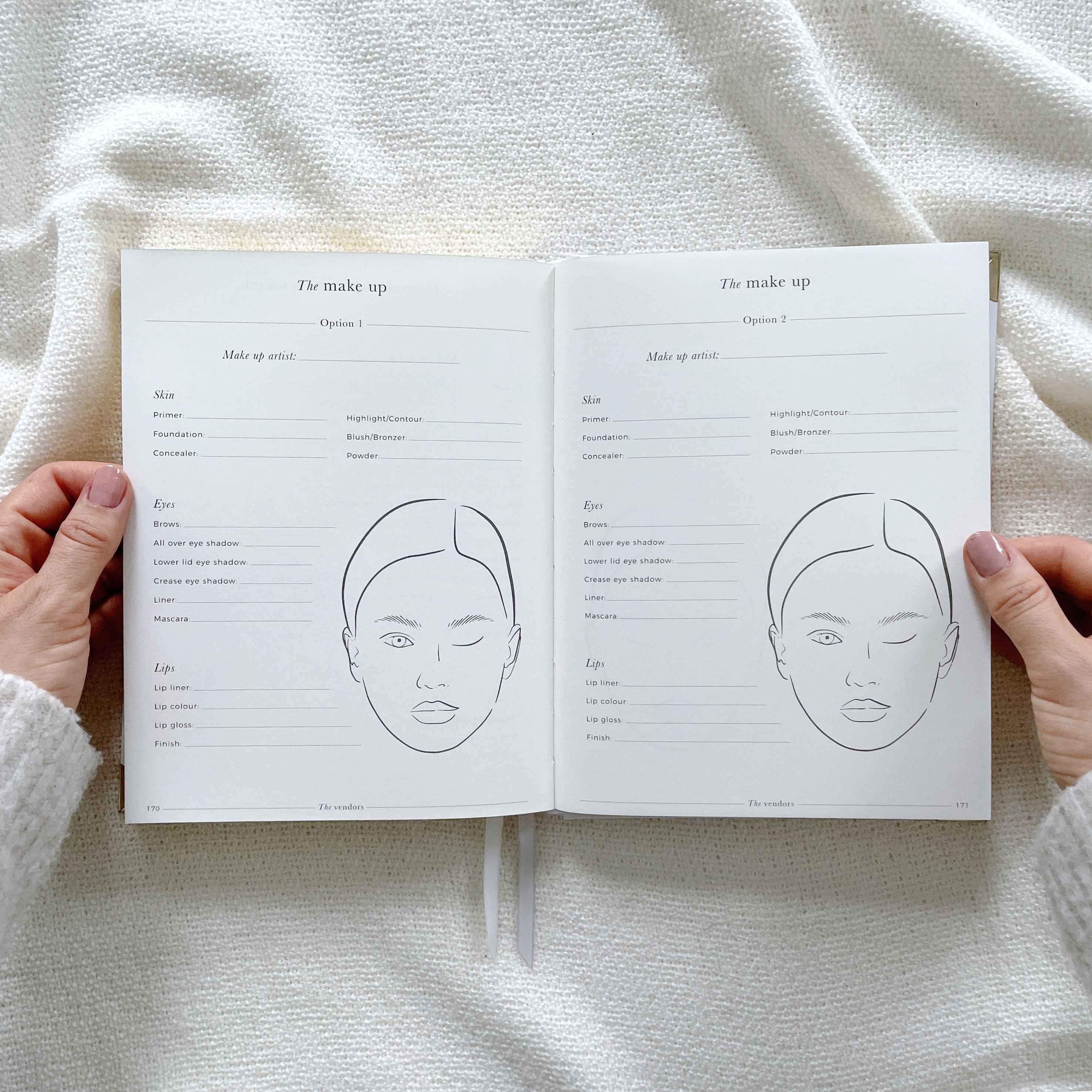 Blush And Gold – Agenda por atacado – Livro de organização de casamentos de luxo em folha de ouro e blush com G9