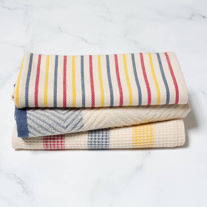 Towel/Kit Design Primary Stripe Set for wholesale by Thyme and Sage Home Textiles